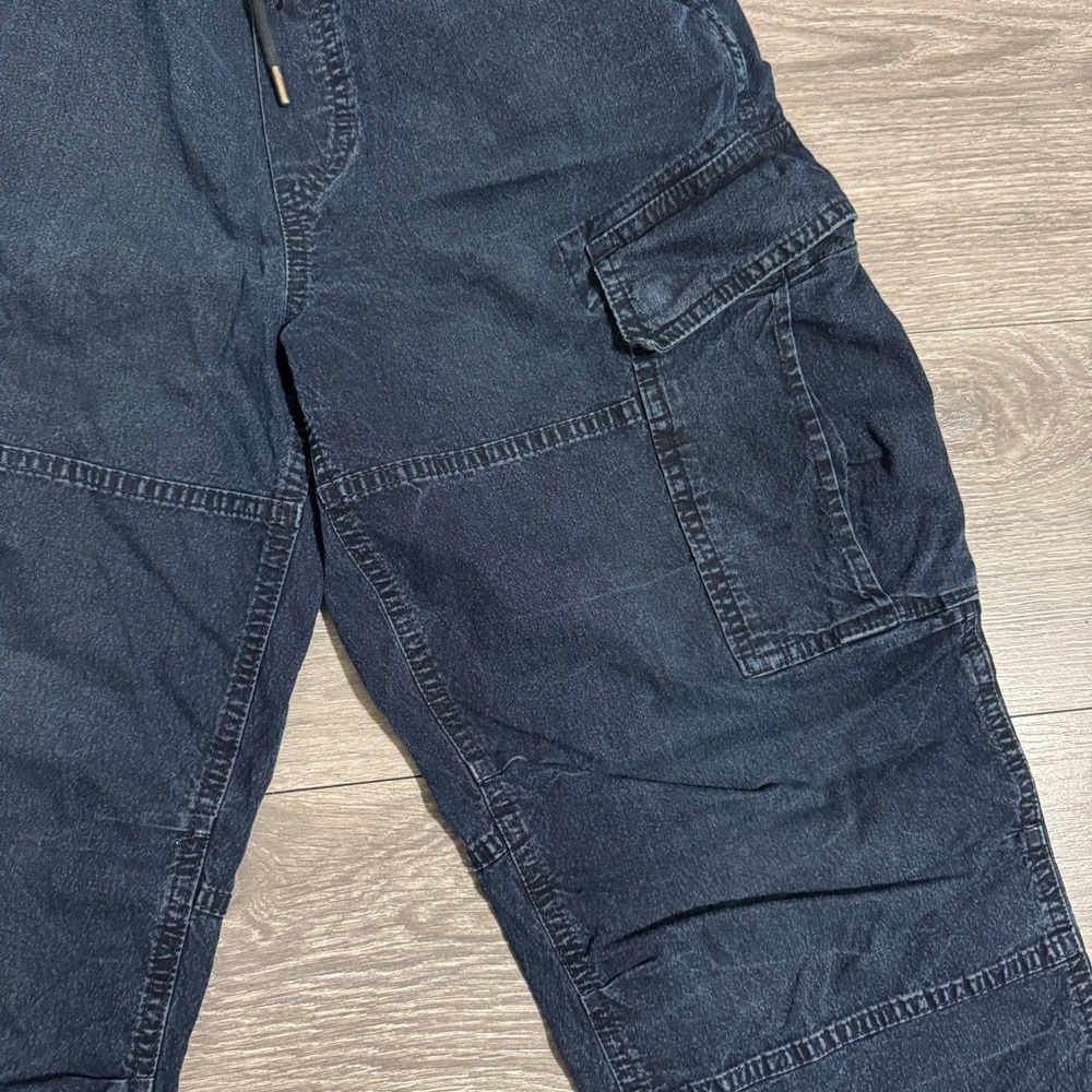 American Eagle Men's Navy Blue Cargo Relaxed Pants Cotton Blend Size Small - Picture 4 of 15